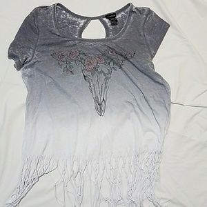 Torrid skull and Rose top